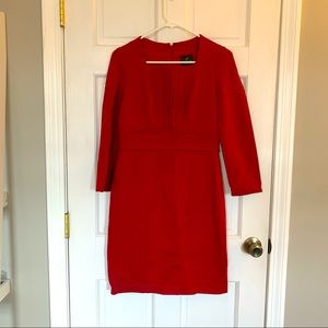 Red work dress